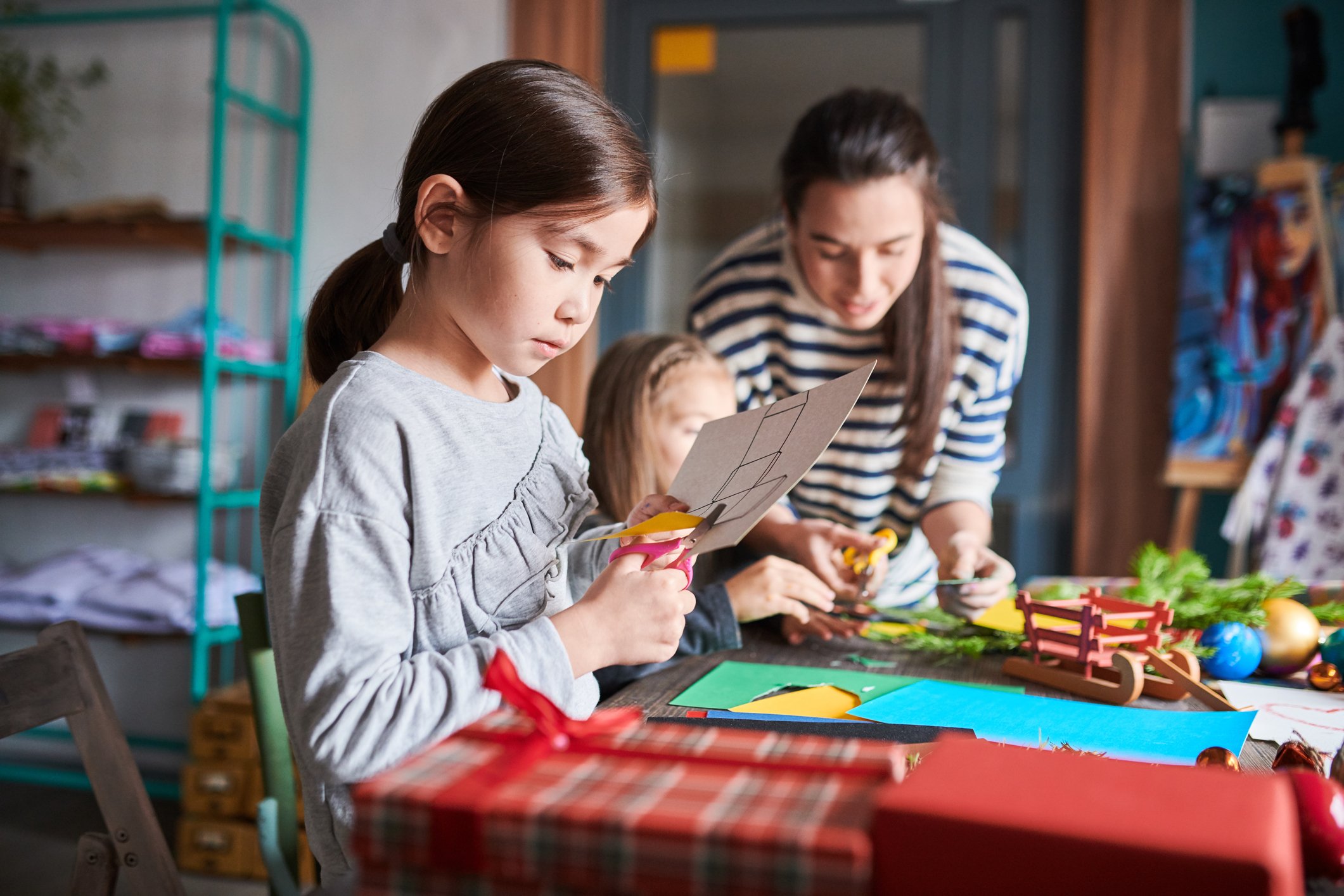 Girl Making Crafts